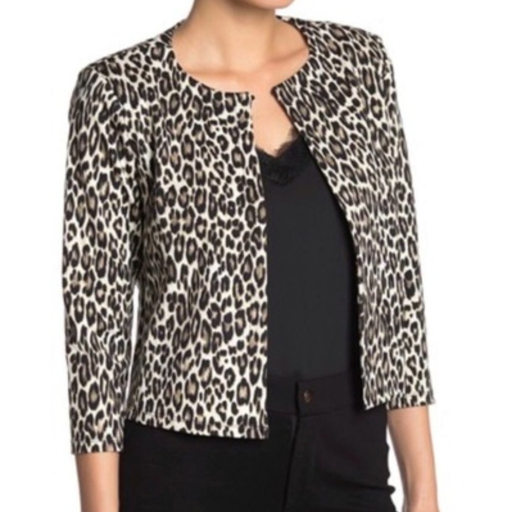 NWT Philosohy leopard jacket blazer cropped M